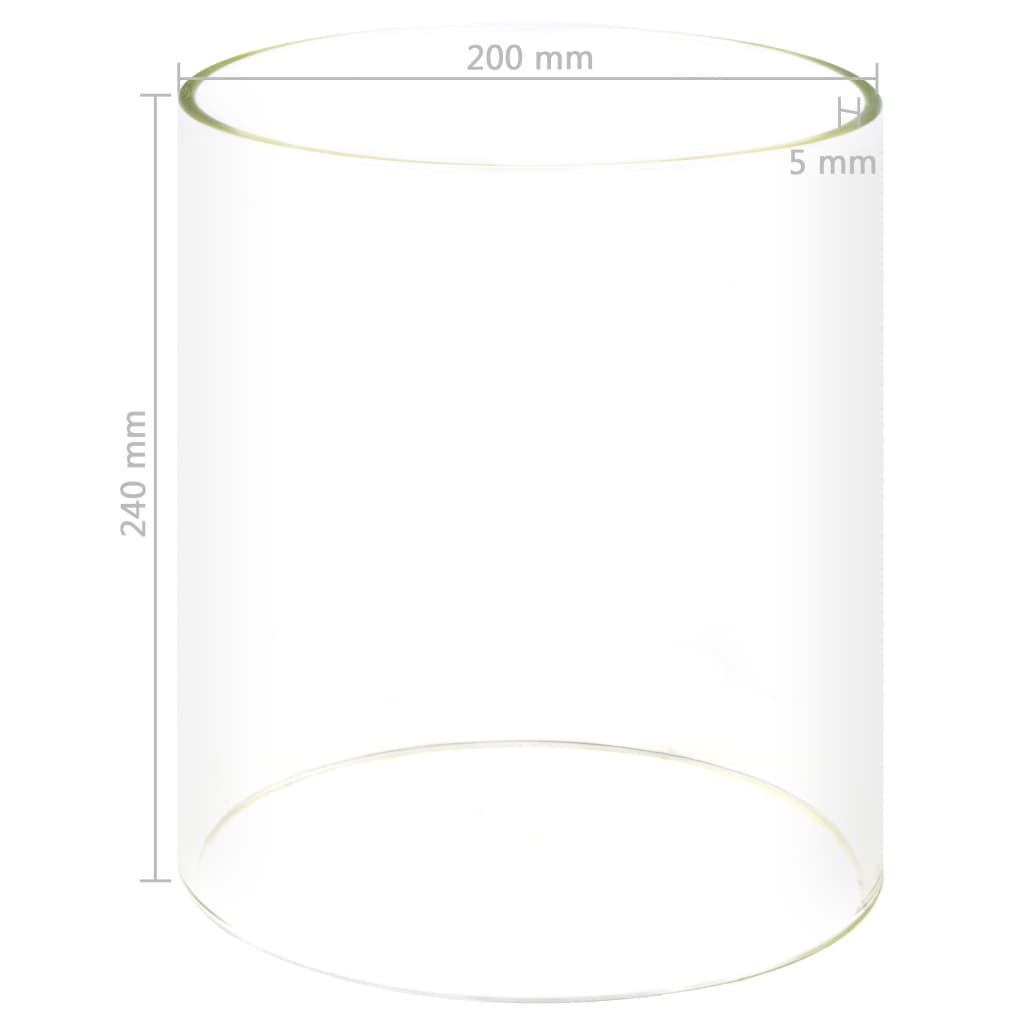 Glaszylinder für Würstchenwärmer 200x240 mm