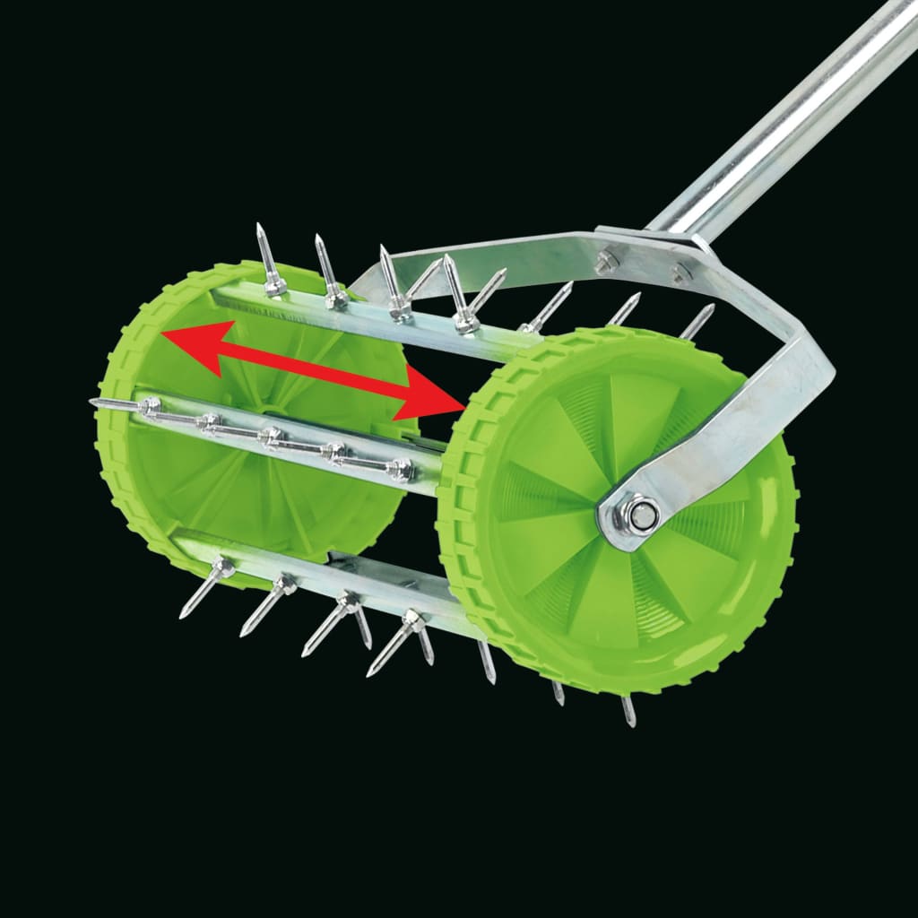 Draper Tools Rolling Lawn Aerator Spiked Drum 450 mm Green