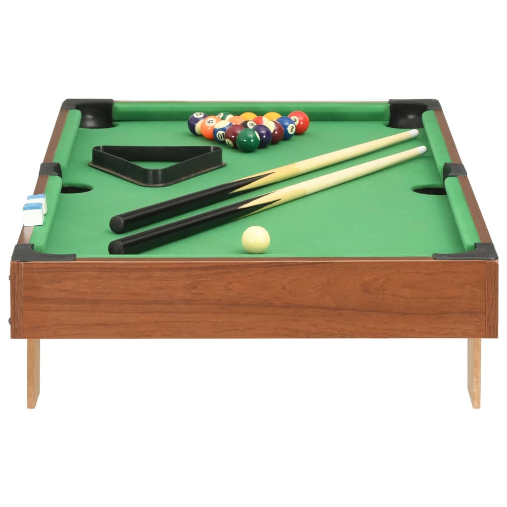 3 Feet Mini Pool Table 92x52x19 cm Brown and Green