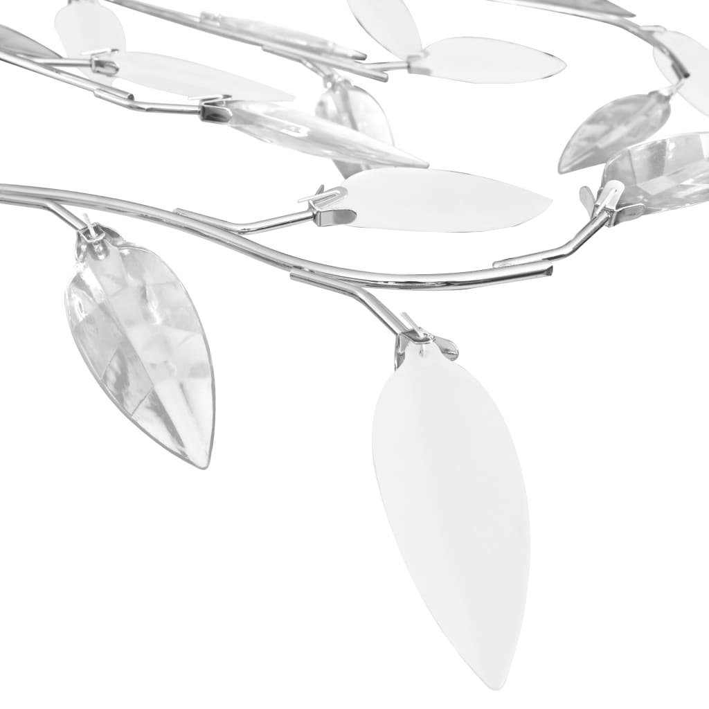 Deckenleuchte mit Acrylglas-Blätter für 5 x E14-Lampen Weiss