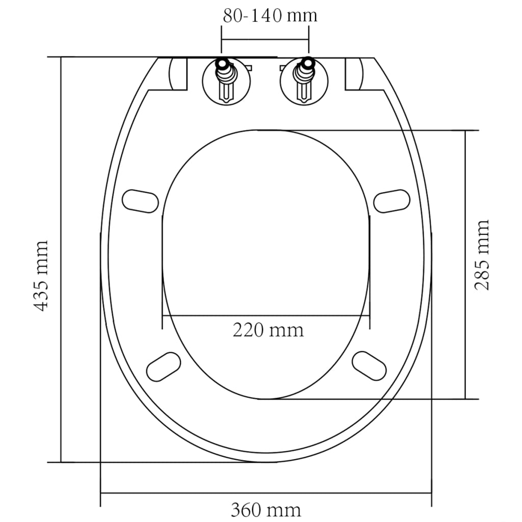 Toilettensitz Oval mit Absenkautomatik und Quick-Release Weiss