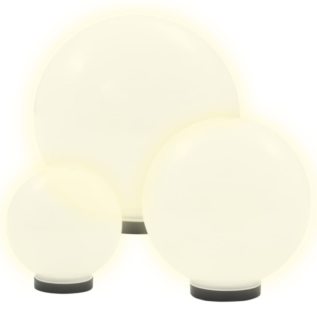 6 pcs Jeu de lampe boule à LED PMMA sphérique 20/30/40 cm