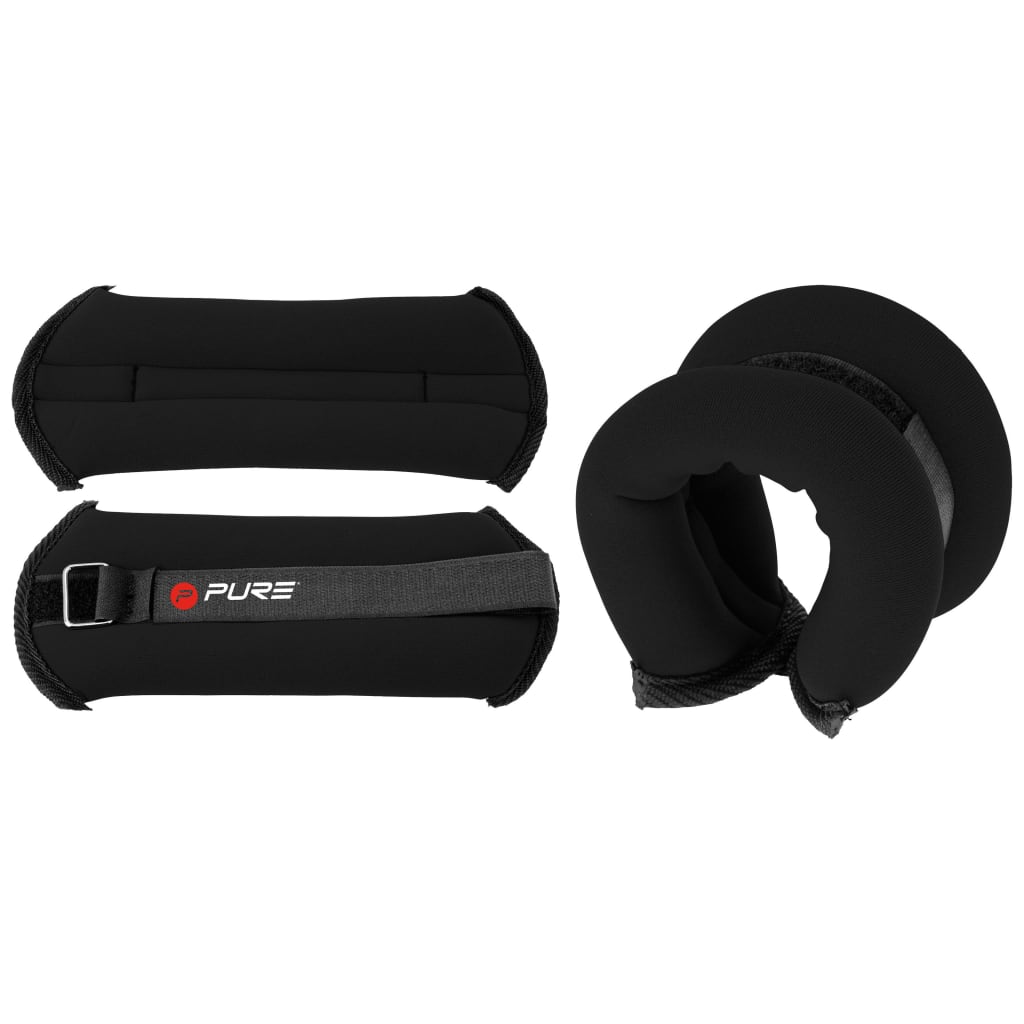 Pure2Improve Ankle and Wrist Weights 2x1.5 kg Black