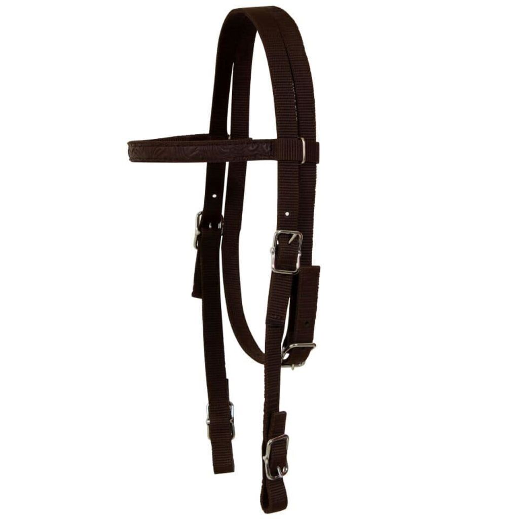 Western Saddle. Headstall&Breast Collar Real Leather 15" Brown