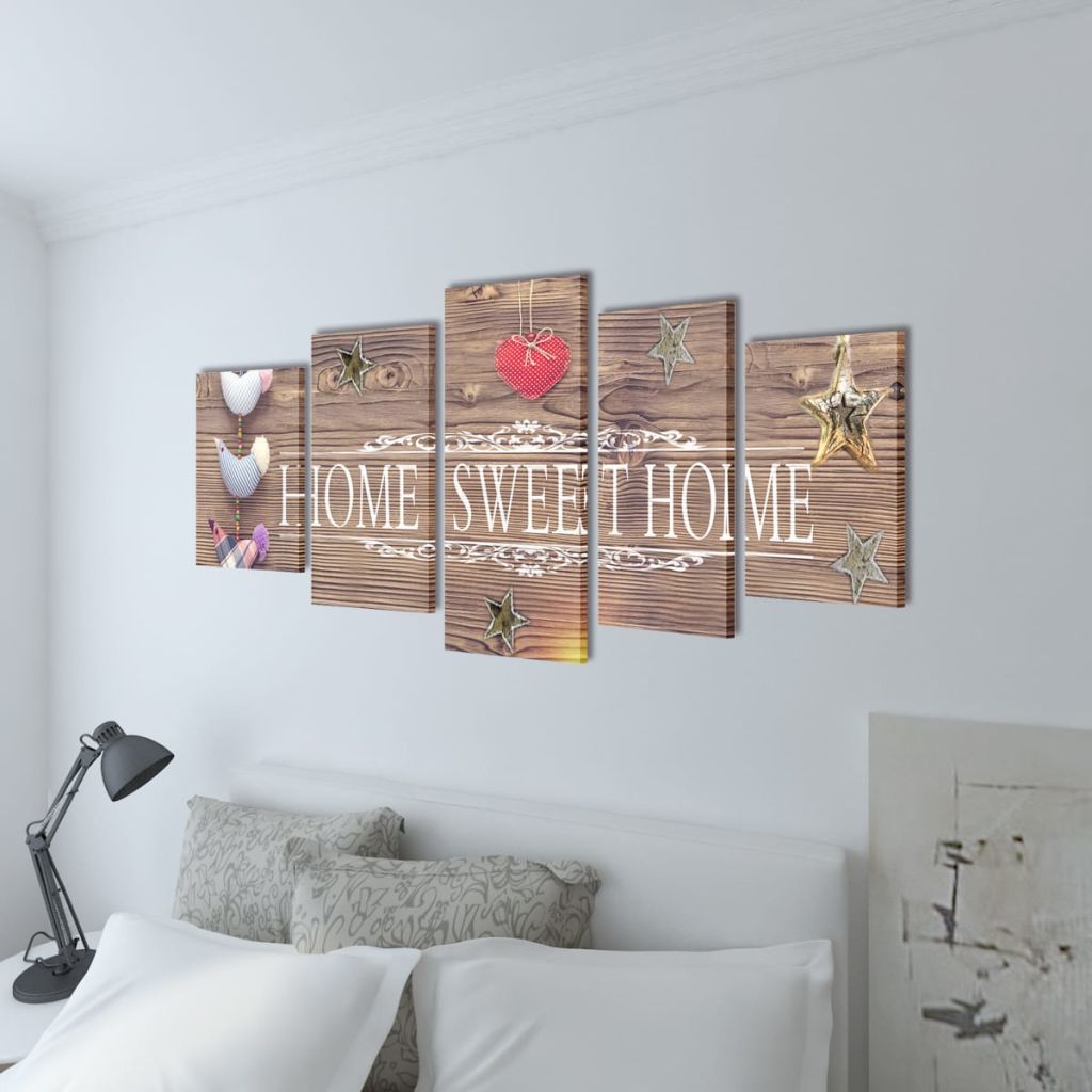 Bilder Dekoration Set Home Sweet Home 100 x 50 cm