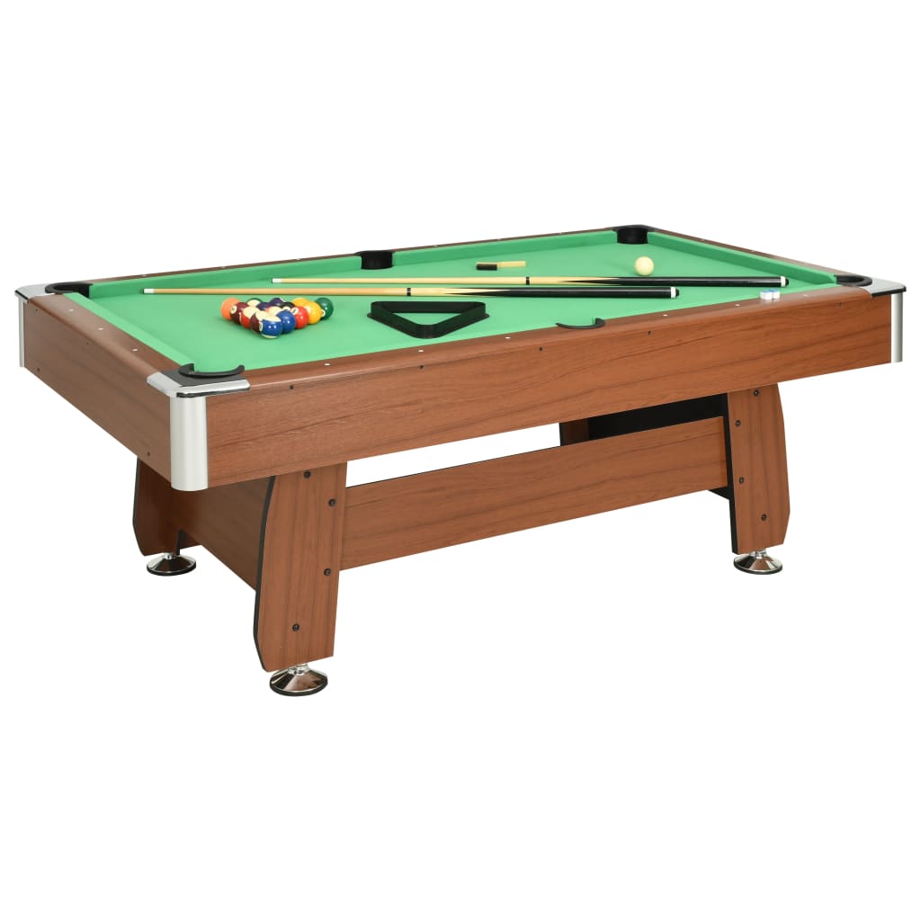 7 Feet Billiard Table 88 kg 214x122x79 cm Brown