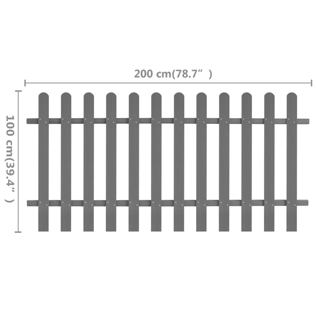 Picket Fence WPC 200x100 cm