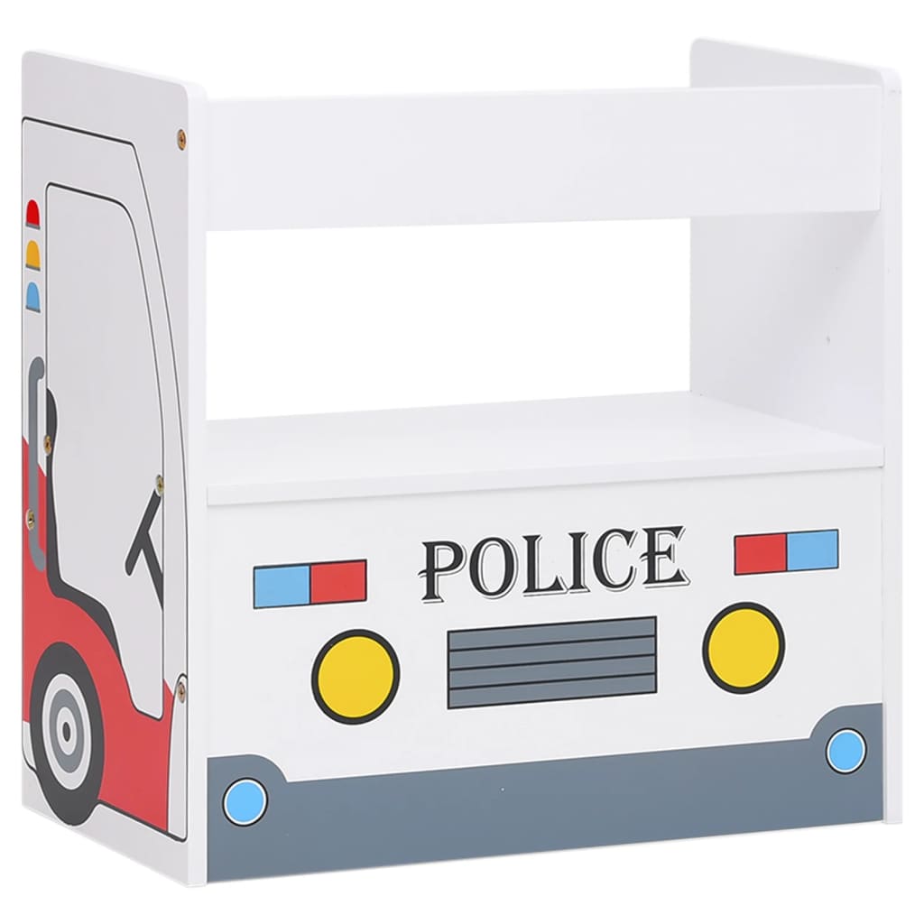 3 Piece Kids Table and Chair Set Police Car Design MDF