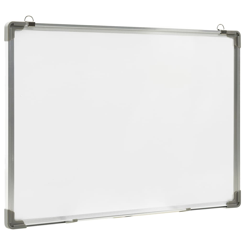 Tableau blanc magnétique effaçable à sec Blanc 90x60 cm Acier