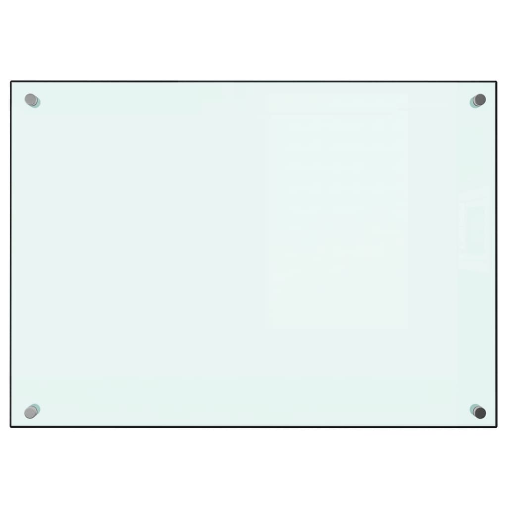  Küchenrückwand Weiss 70x50 cm Hartglas