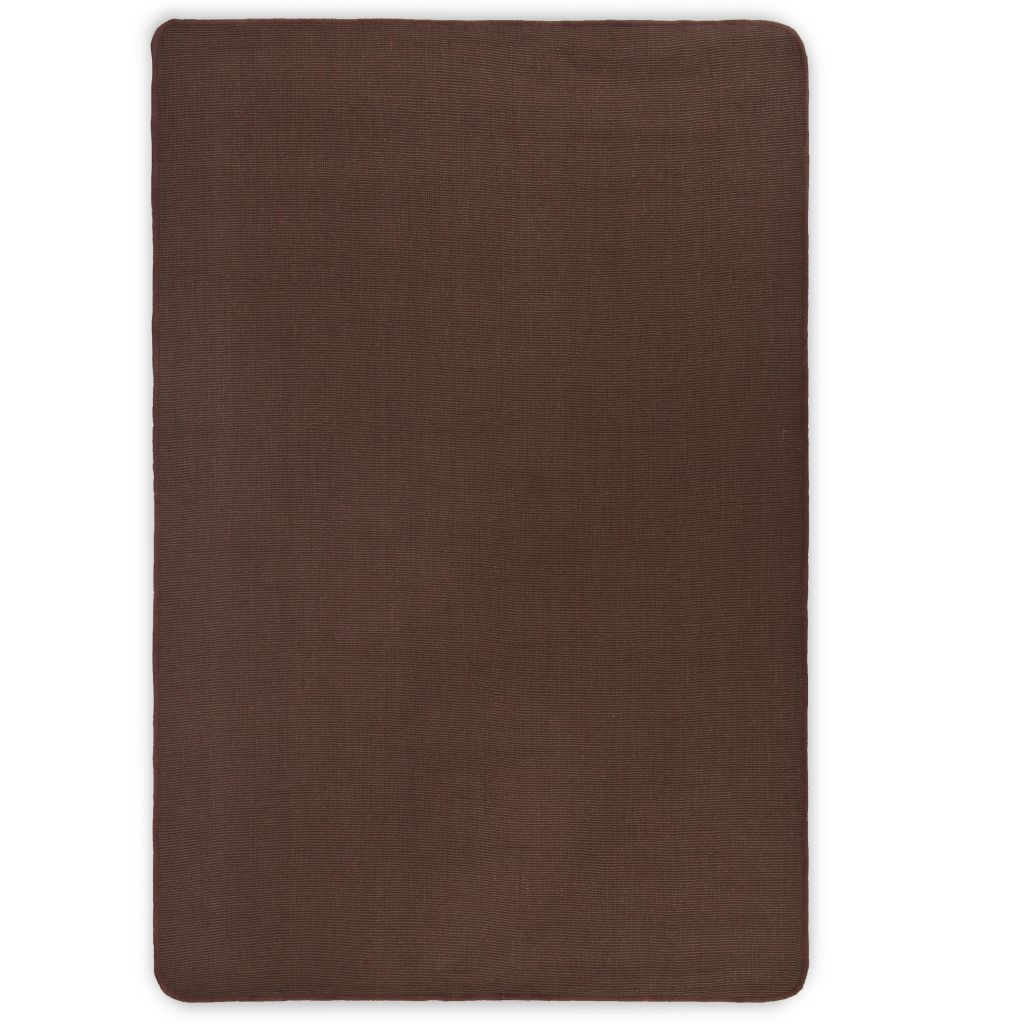 Area Rug Jute with Latex Backing 120x180 cm Dark Brown