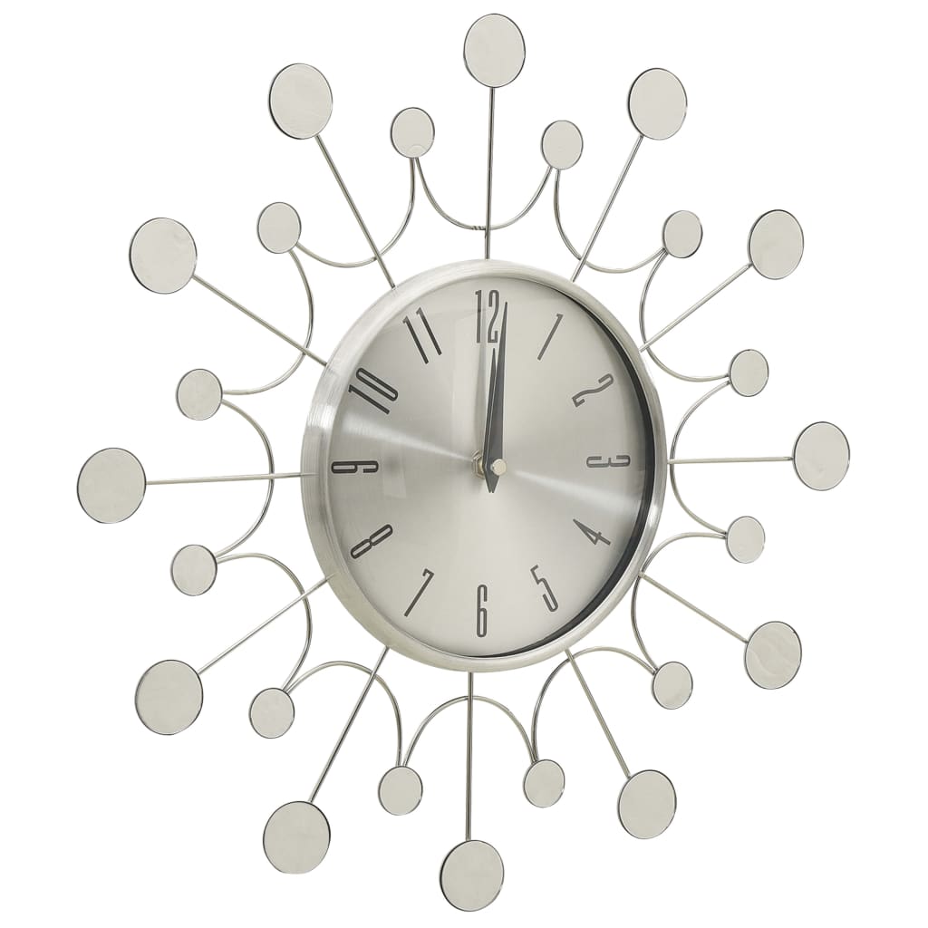 325165 Wall Clock Silver 40 cm Metal