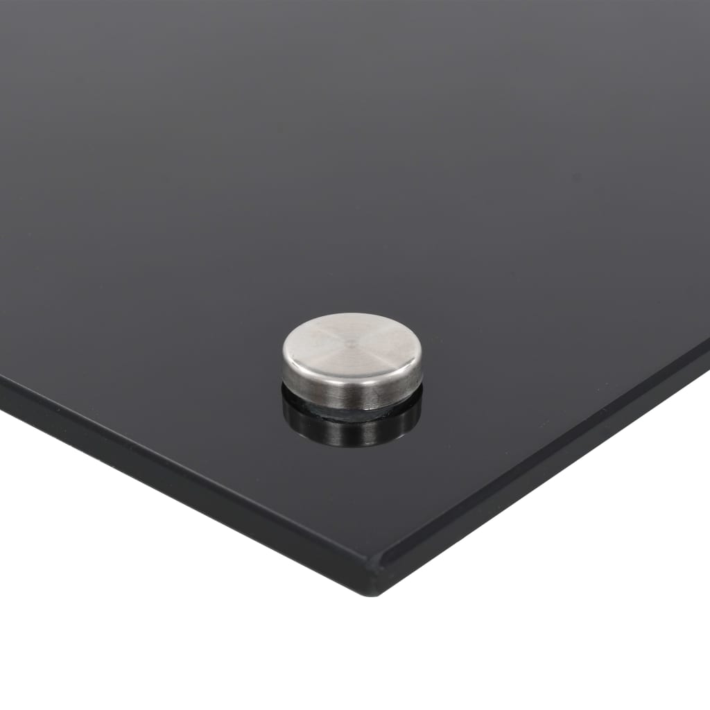 Kitchen Backsplash Black 100x60 cm Tempered Glass
