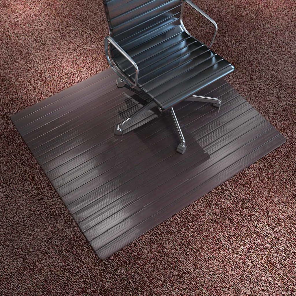 Chair Mat/Floor Protection Mat Bamboo Brown 110x130 cm