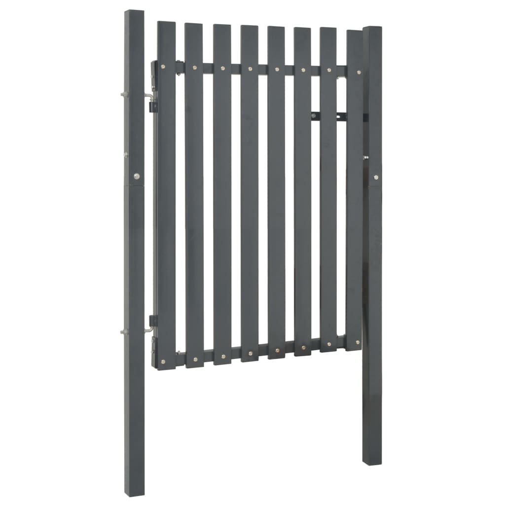 Fence Gate Steel 103x125 cm Anthracite