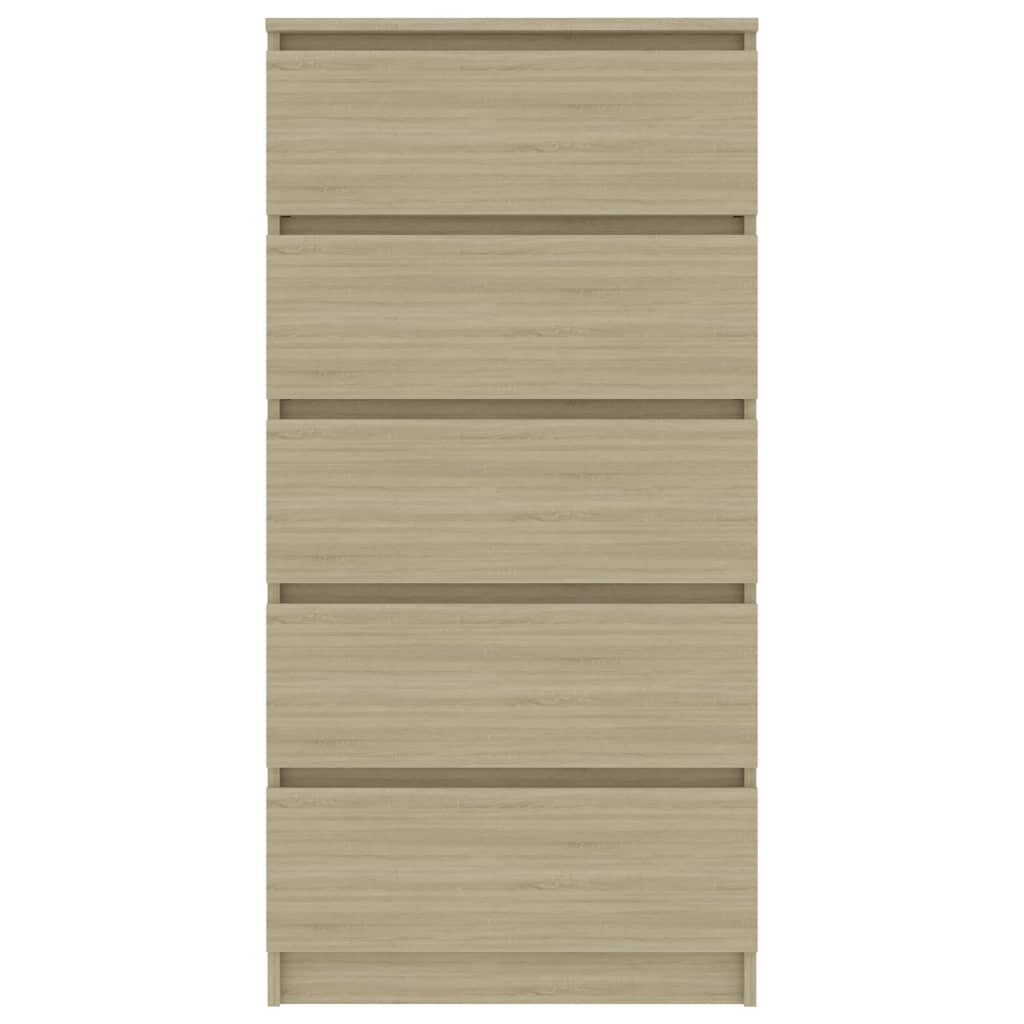 Drawer Sideboard Sonoma Oak 60x35x121 cm Engineered Wood