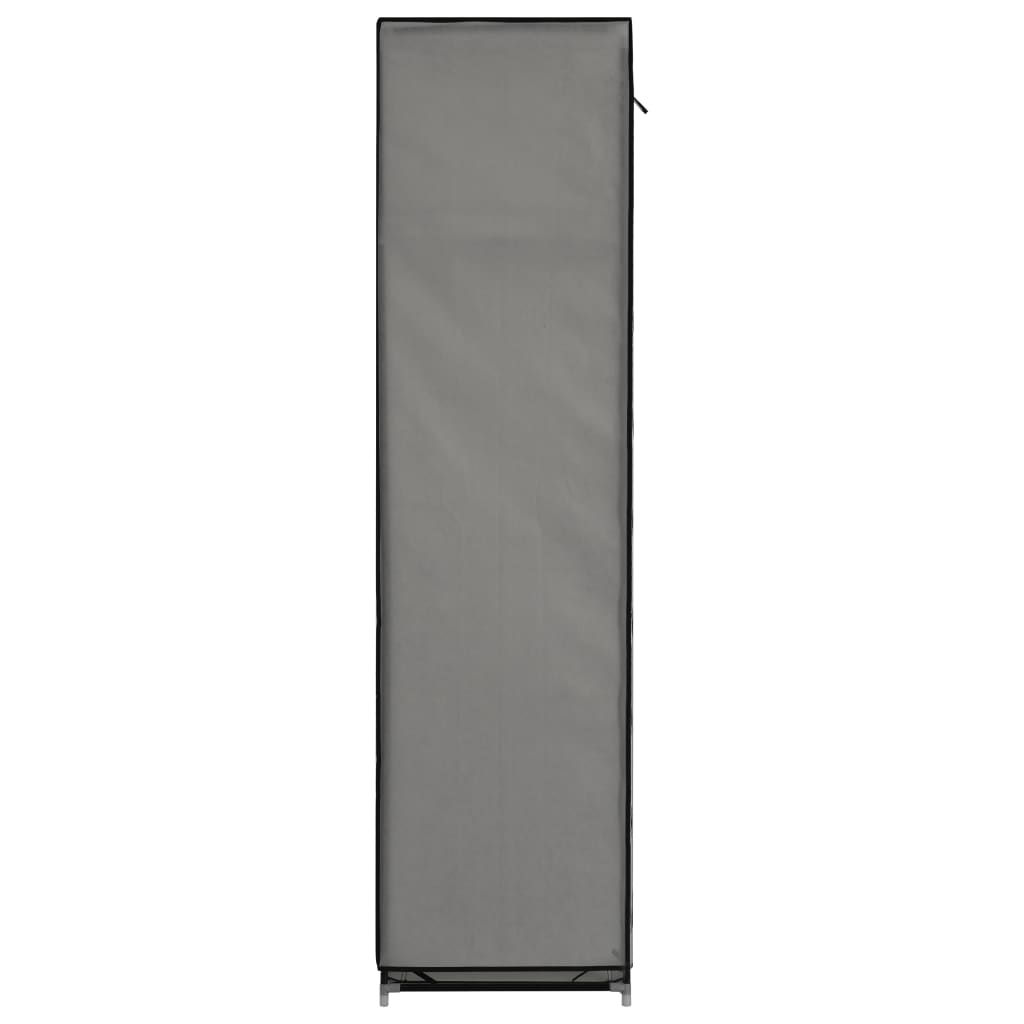 Armoire avec compartiments et barres Gris 150x45x175 cm Tissu