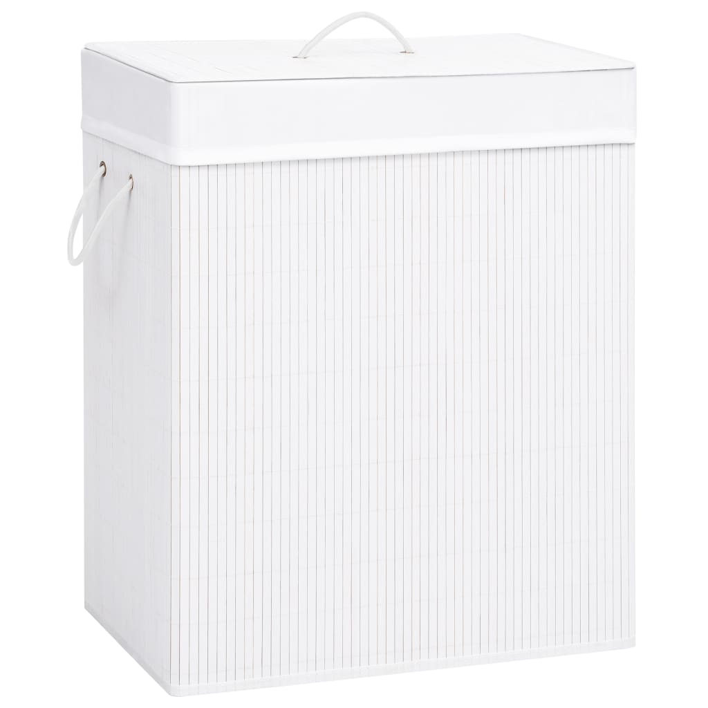 Bamboo Laundry Basket White 100 L