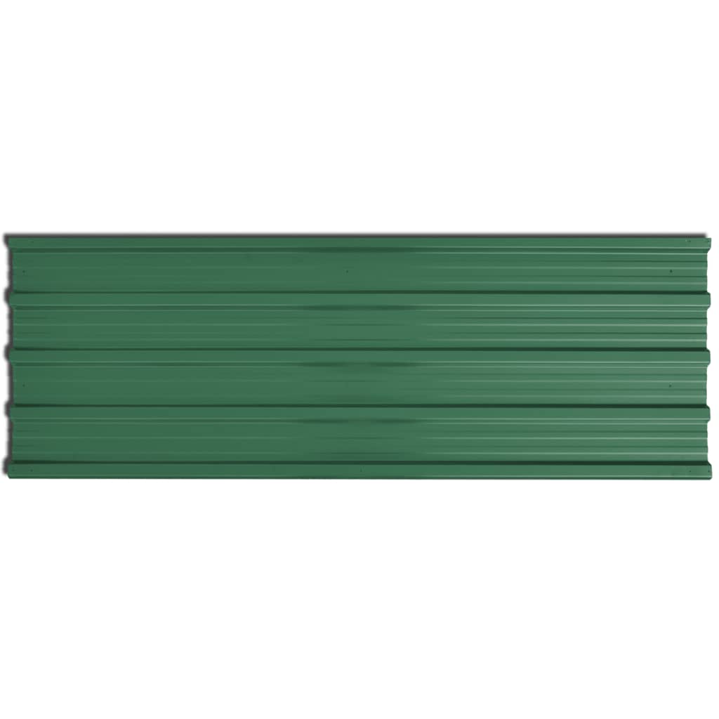 Dachplatten aus Metall Grün (12 Stück) 129 x 45 cm