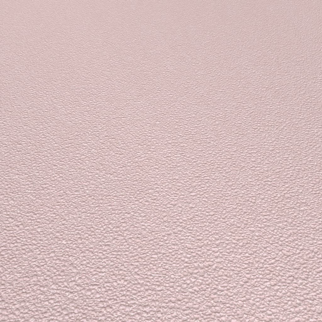 2 pcs Non-woven Wallpaper Rolls Plain Shimmer Pink 0.53x10 m