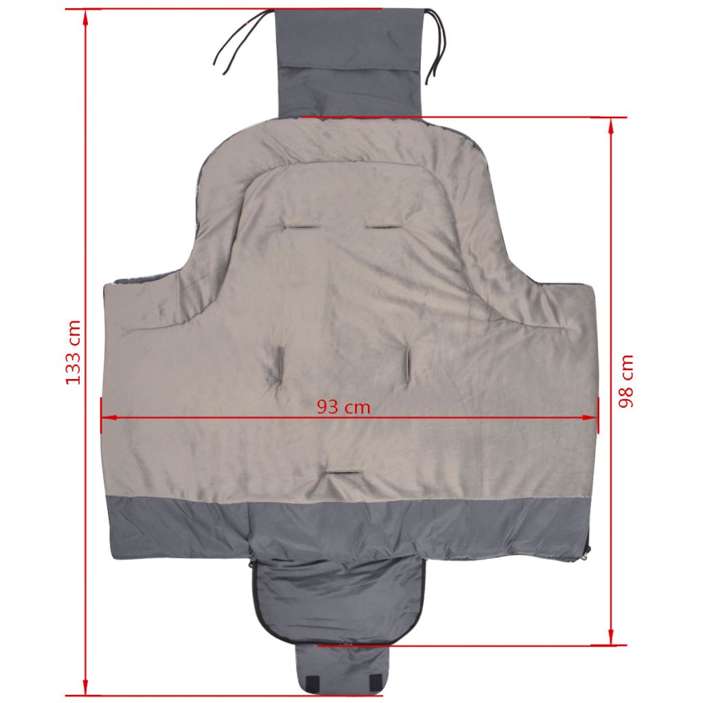 Baby-Fusssack / Kinderwagen-Schlafsack 90 x 45 cm Grau