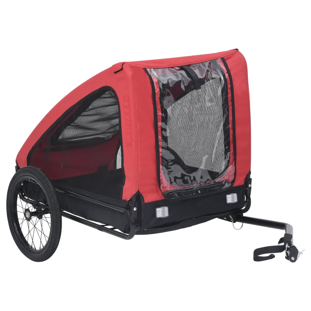 Pet Bike Trailer Red and Black