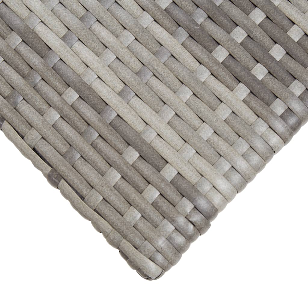 Teetisch Grau 50 x 50 x 47 cm Poly Rattan