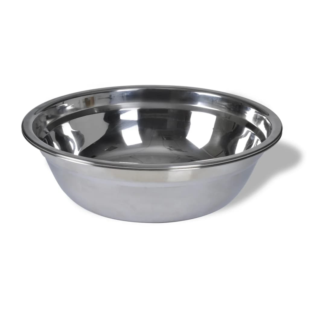 Adjustable Double Diner Pet Dog Feeding Stand & 2 x 2.6L Stainless Steel Bowls