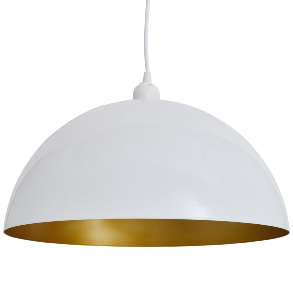 Ceiling Lamp 2 pcs Height-adjustable Semi-spherical White