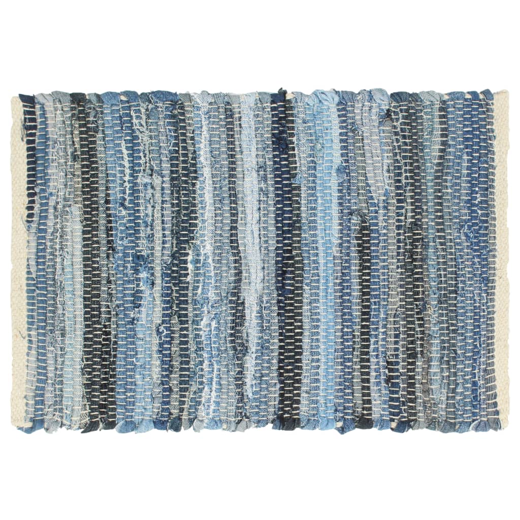 Tischsets 6 Stk. Chindi Denim Blau 30 x 45 cm Baumwolle