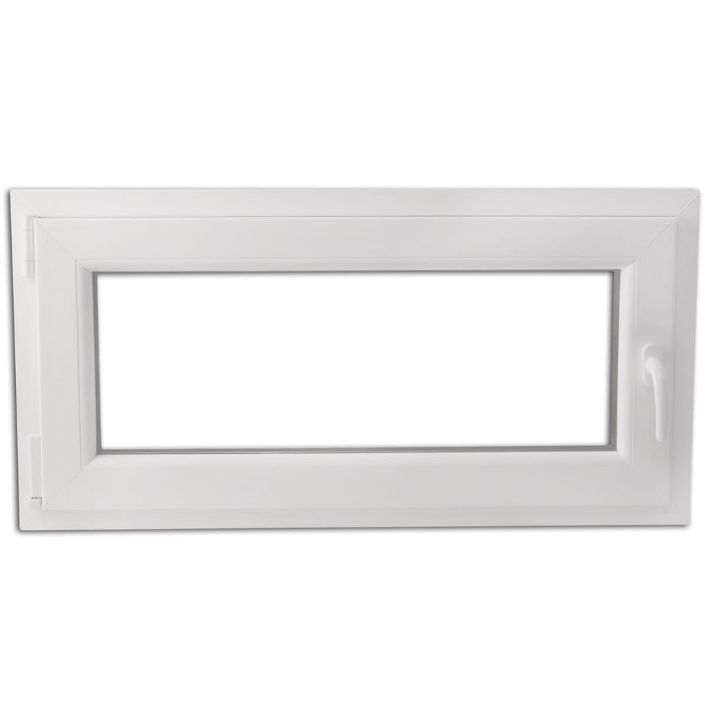 Fenêtre PVC triple vitrage oscillo-battante poignée à droite 100x50 cm