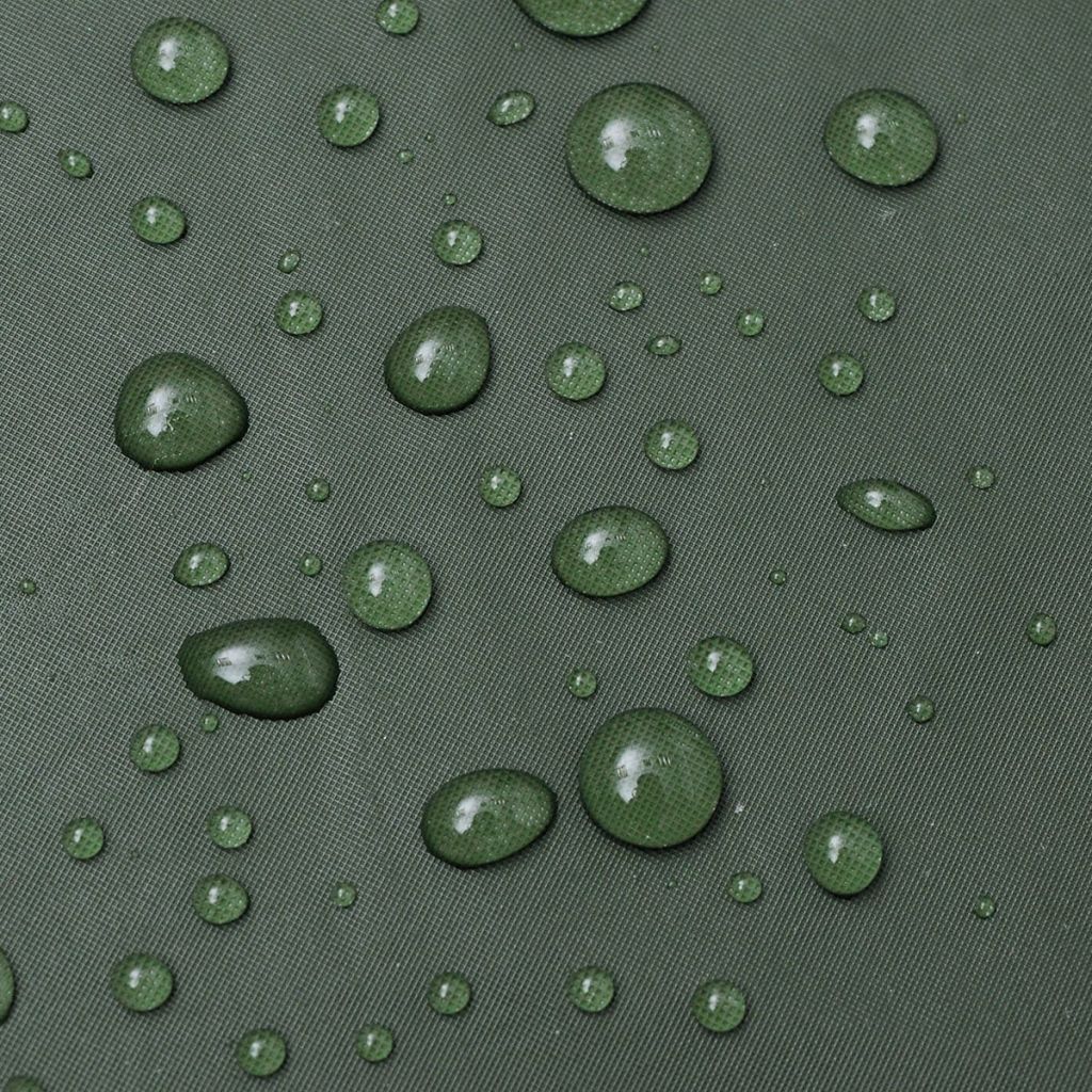 Wasserdichter strapazierfähiger langer Regenmantel mit Kapuze Grün L