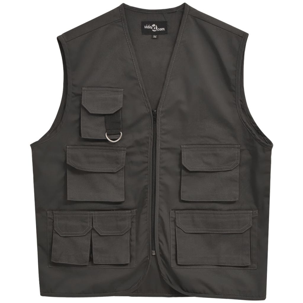 Men's Work Vest Size M Grey