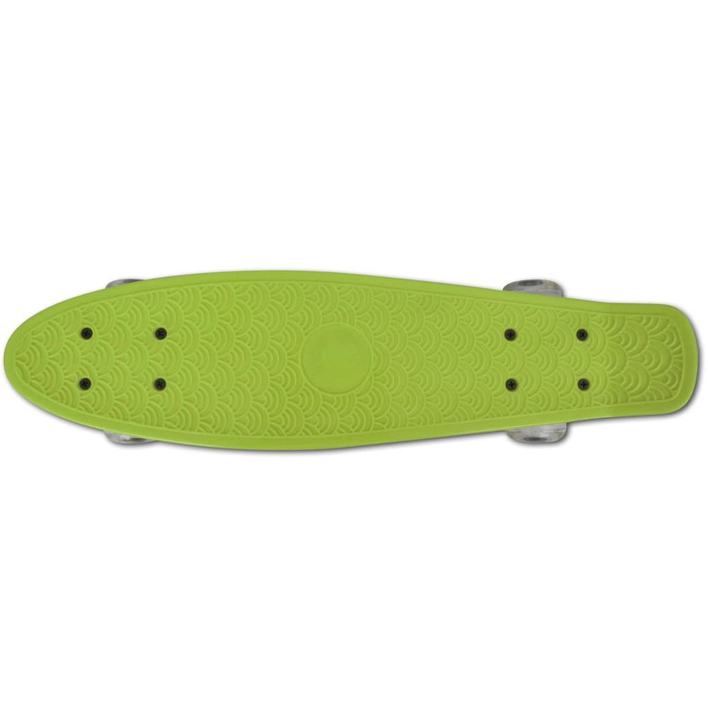 Skateboard rétro vert avec roues à LED