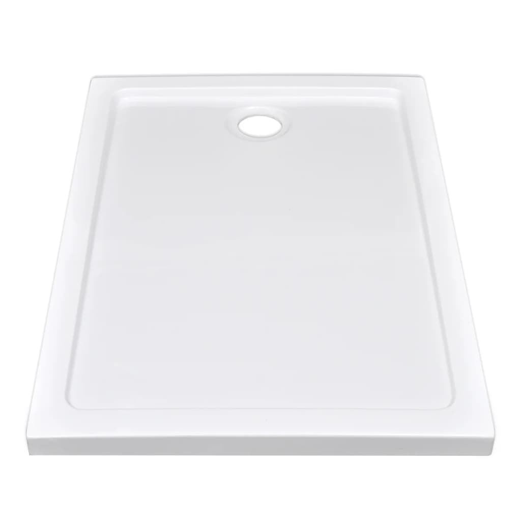 Rectangular ABS Shower Base Tray White 70 x 100 cm