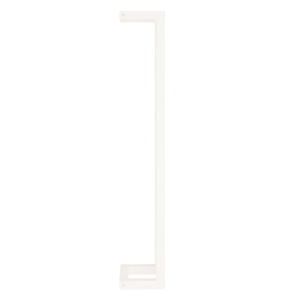 Porte-serviette Blanc 23x18x110 cm Bois de pin massif
