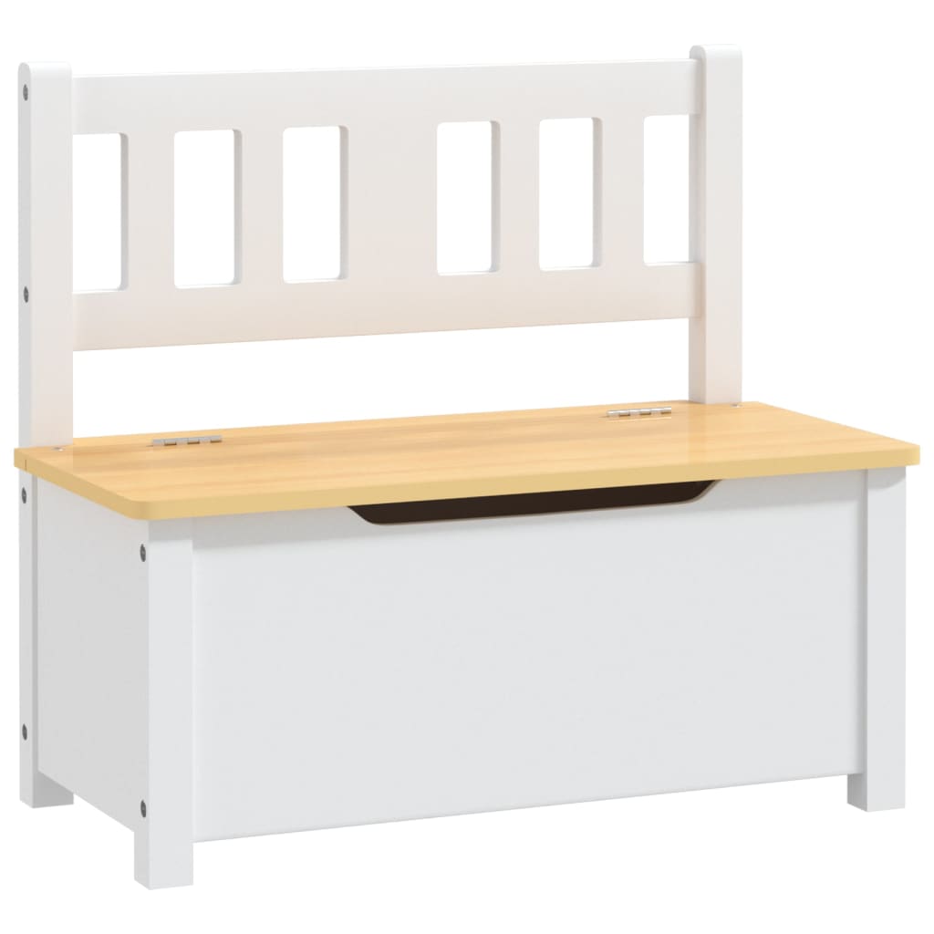 4-tlg. Kinder-Sitzgruppe Weiss und Beige MDF