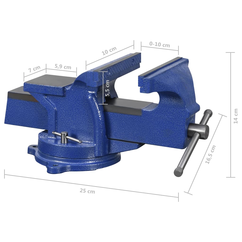 Bench Vice with Swivel Base 100 mm