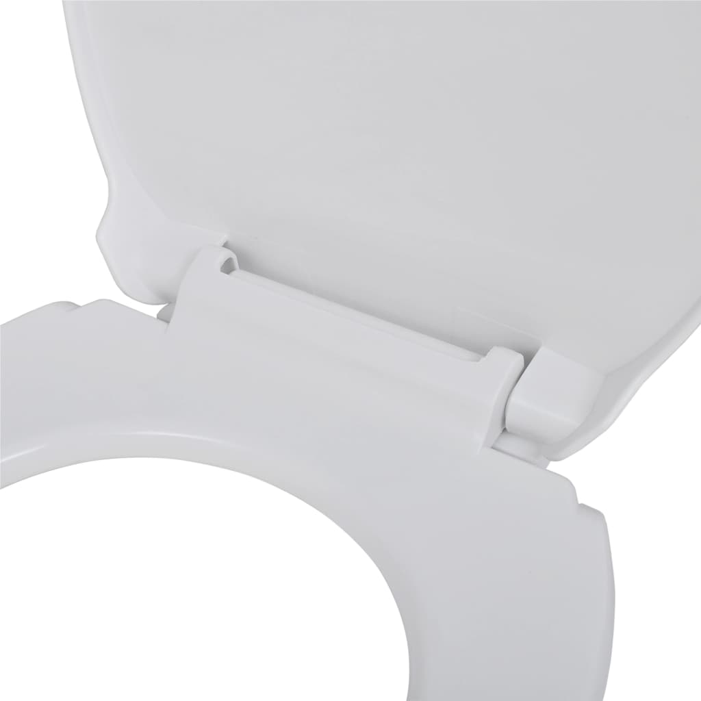 Abattant WC avec frein de chute 2 pcs Plastique Blanc