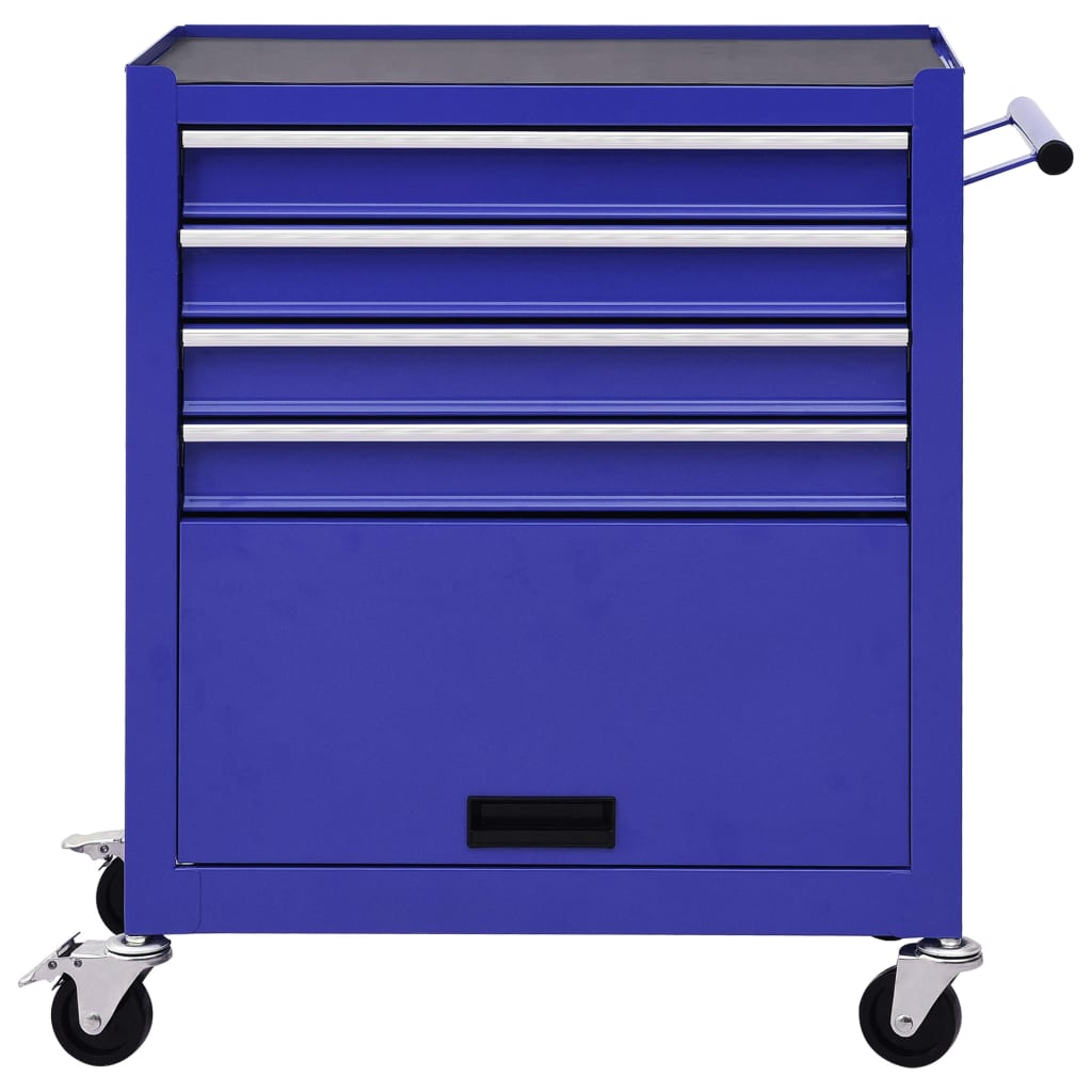Tool Trolley with 4 Drawers Steel Blue