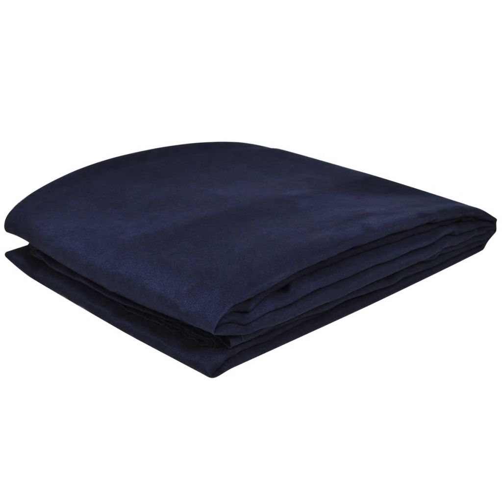 130900 Micro-suede Couch Slipcover Navy Blue 270 x 350 cm