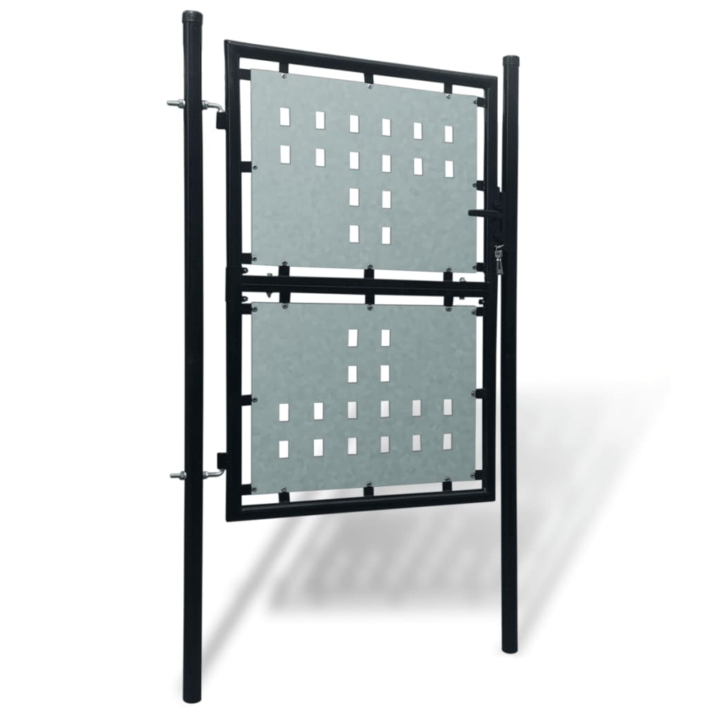 Black Single Door Fence Gate 100 x 175 cm