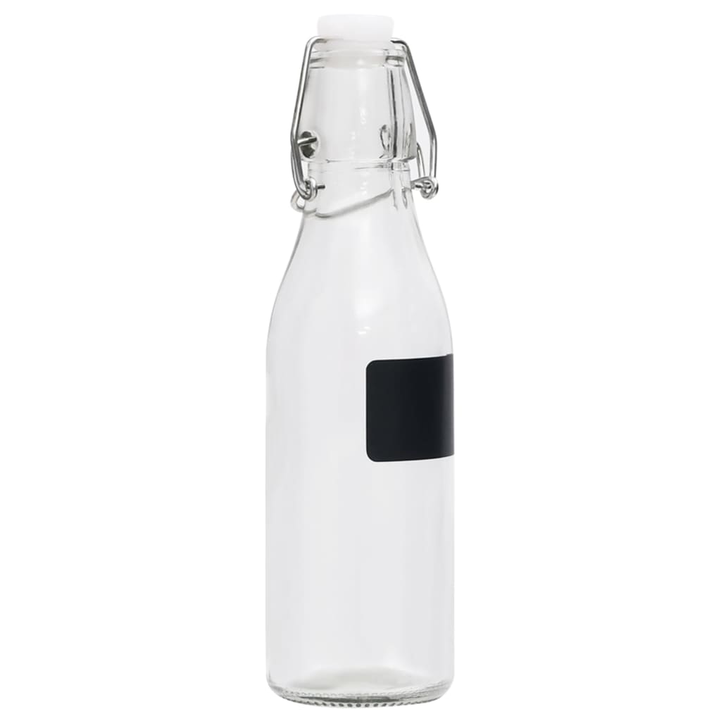 Glass Bottles with Clip Closure 12 pcs Round 250 ml