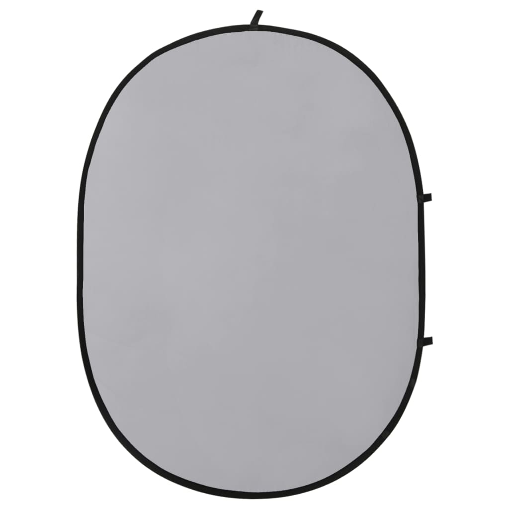 2-in-1 Foto-Hintergrund Oval Schwarz Grau 200x150 cm