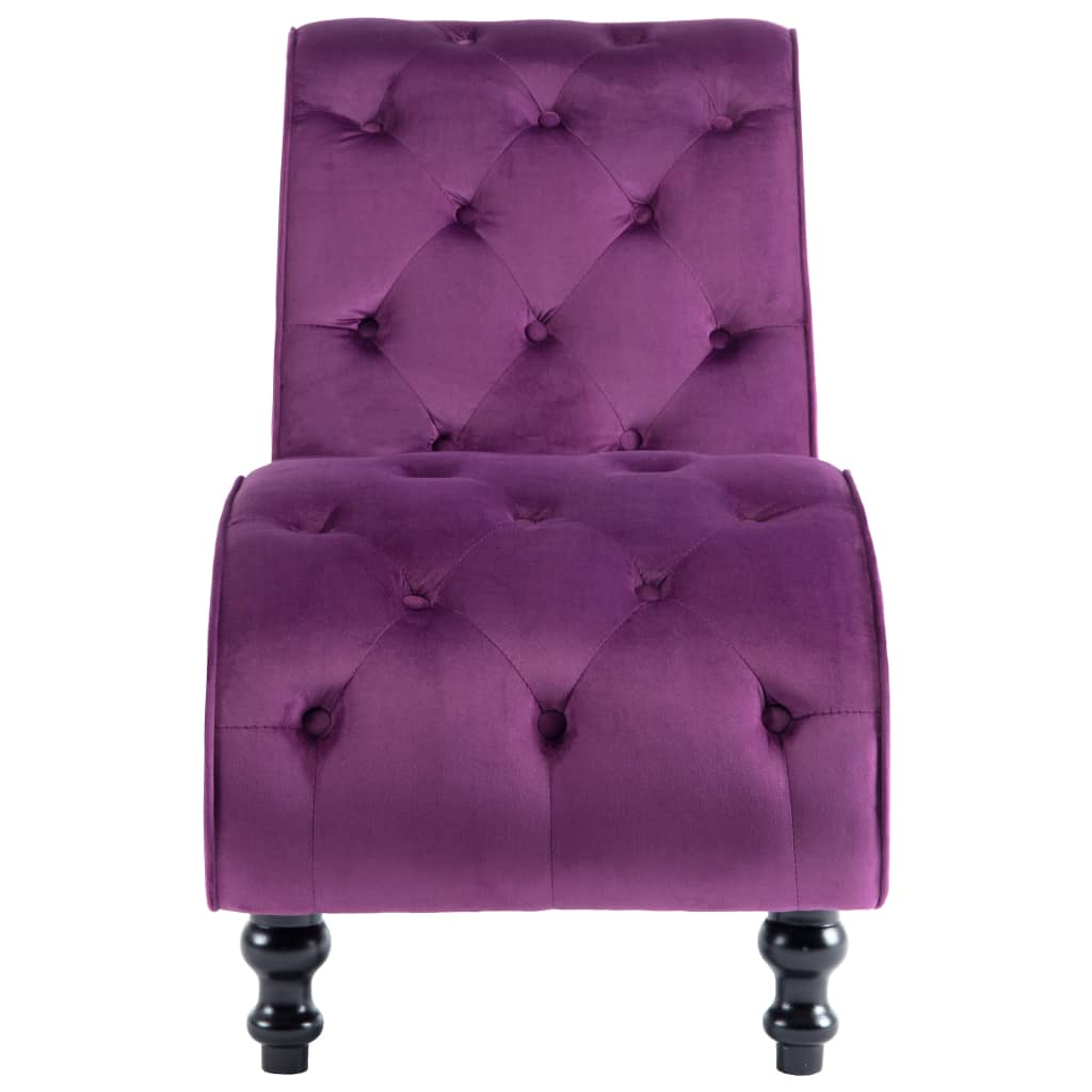 Chaise Lounge Purple Velvet