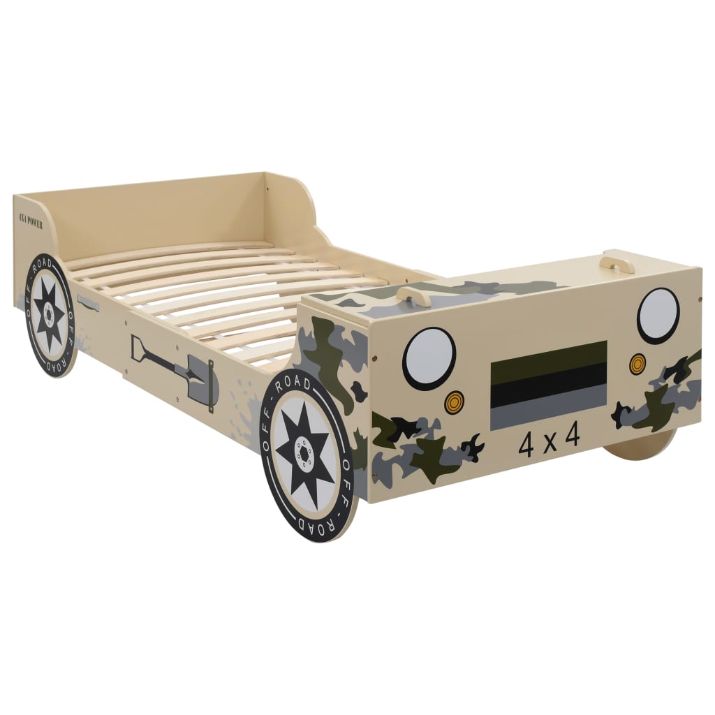 Kinderbett im Geländewagen-Design 90×200 cm Camouflage
