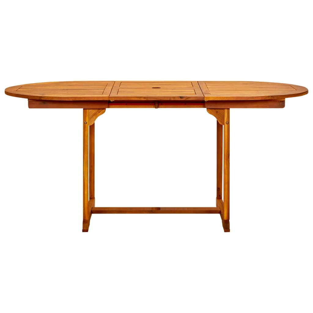 Table à dîner de jardin (120-170)x80x75 cm Bois d'acacia massif