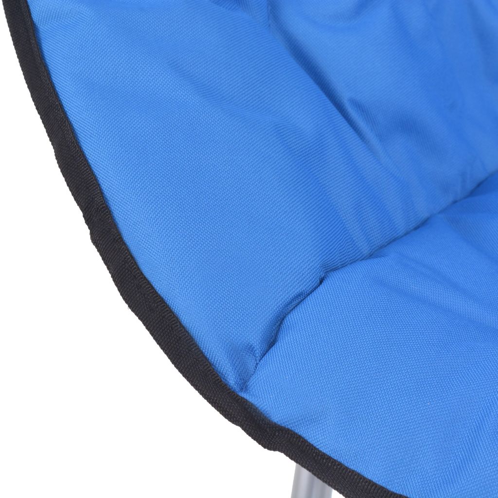 Campingstuhl Moonchair Klappbar 2 Stk. Blau Stahl 80x67x77 cm  