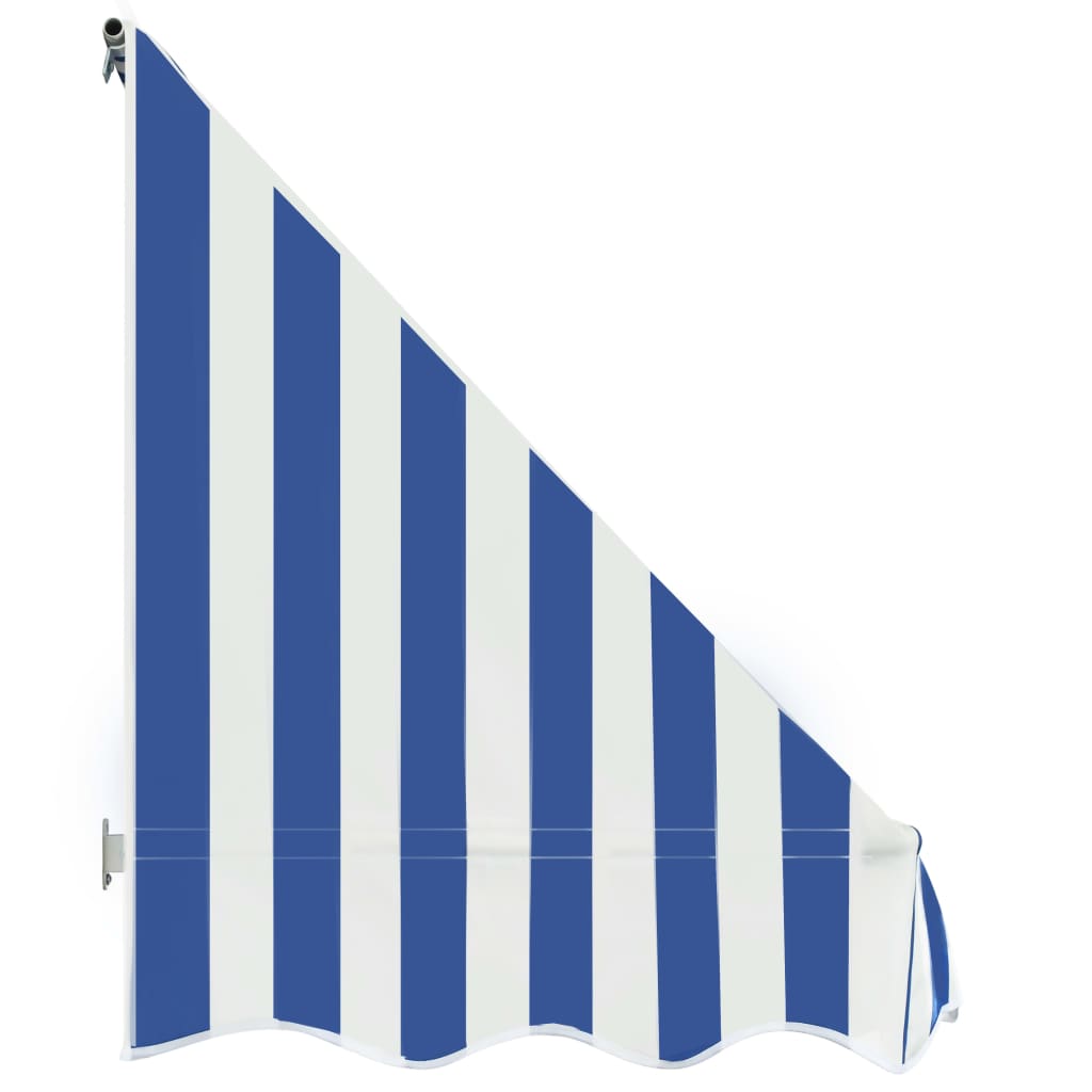 Bistro-Markise Blau und Weiss 150 x 120 cm
