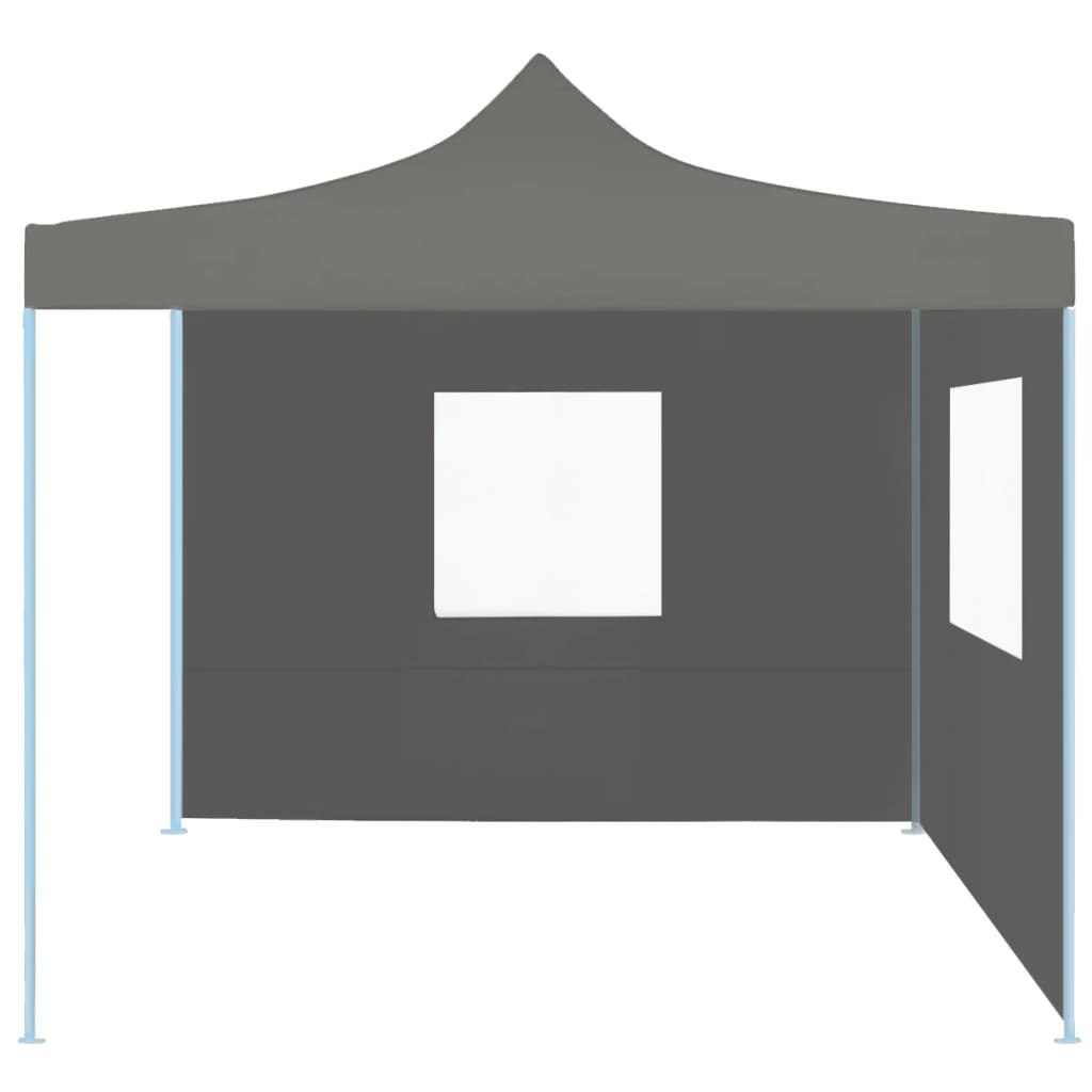 Foldable Party Tent Pop-Up with 2 Sidewalls 3x3 m Anthracite